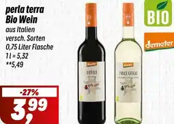Simmel perla terra Bio Wein Angebot