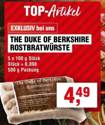 Handelshof The duke of berkshire rostbratwürste Angebot