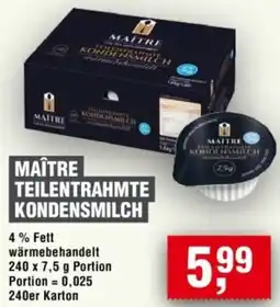 Handelshof Maître teilentrahmte kondensmilch Angebot
