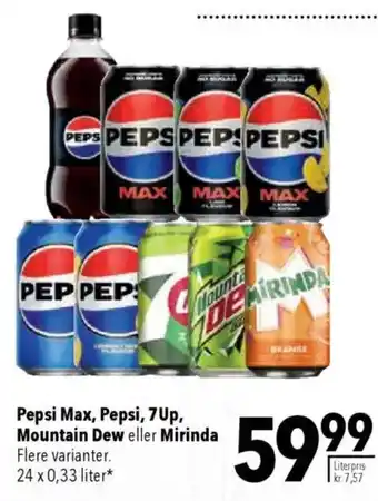 CITTI Markt Pepsi Max, Pepsi, 7Up, Mountain Dew eller Mirinda Angebot