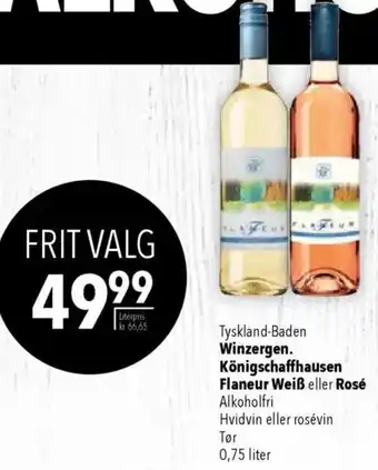 CITTI Markt Winzergen. Königschaffhausen Flaneur Weiß eller Rosé Angebot