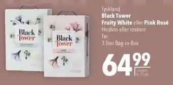 CITTI Markt Black Tower Fruity White eller Pink Rosé Angebot
