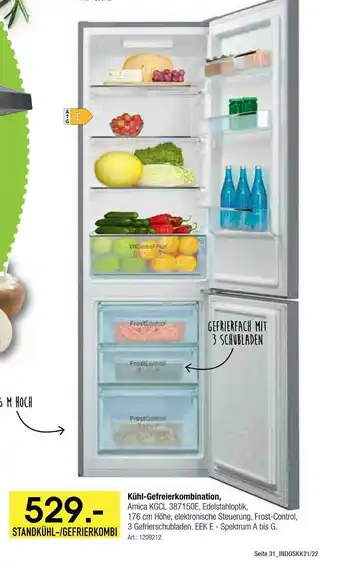 Osca Möbel Amica kühl-gefrierkombination Angebot