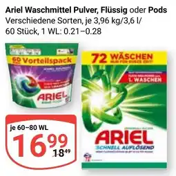 Globus Ariel Waschmittel Pulver, Flüssig oder Pods Angebot
