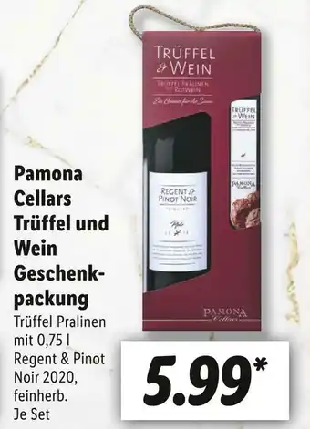 Lidl Pamona cellars trüffel und wein geschenkpackung Angebot