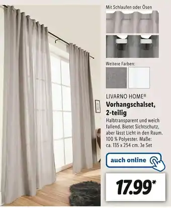 Lidl Livarno home vorhangschalset Angebot