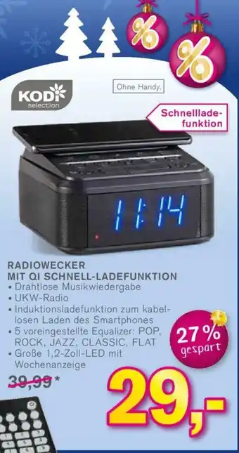 KODi Radiowecker Mit Qi Schnell-Ladefunktion Angebot