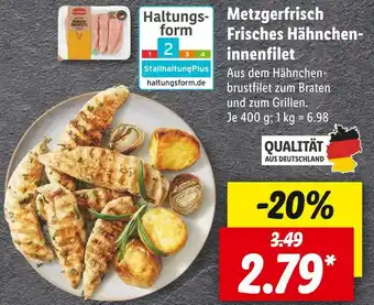 Lidl Metzgerfrisch frisches hähncheninnenfilet Angebot