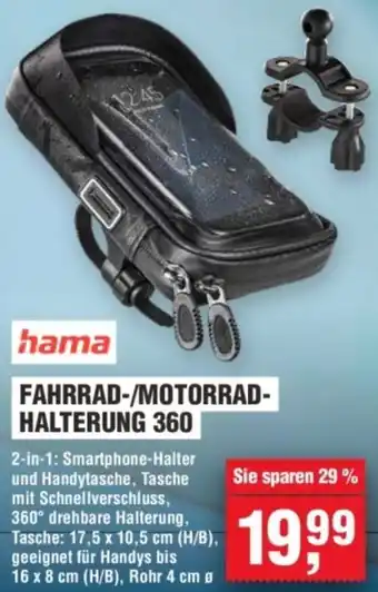 Handelshof Hama fahrrad-/motorradhalterung 360 Angebot