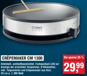 Handelshof Caso Crêpemaker cm 1300 Angebot