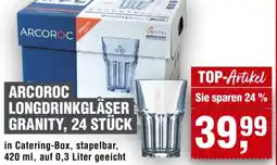 Handelshof Arcoroc longdrinkgläser granity, 24 stück Angebot