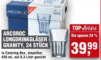 Handelshof Arcoroc longdrinkgläser granity, 24 stück Angebot