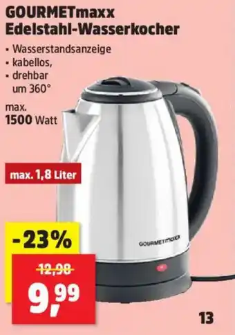 Thomas Philipps GOURMETmaxx Edelstahl-Wasserkocher Angebot