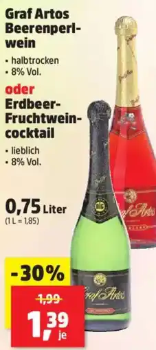 Thomas Philipps Graf Artos Beerenperlwein oder Erdbeer Fruchtweincocktail Angebot