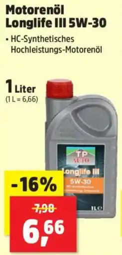 Thomas Philipps TP AUTO Motorenöl Longlife III 5W-30 Angebot