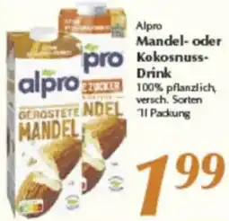 inkoop Alpro Mandel- oder Kokosnuss Drink Angebot