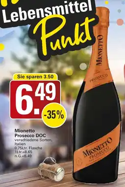 WEZ Mionetto Prosecco DOC Angebot