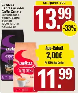 WEZ Lavazza Espresso oder Caffè Crema Angebot