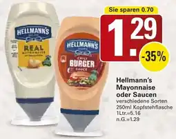 WEZ Hellmann's Mayonnaise oder Saucen Angebot
