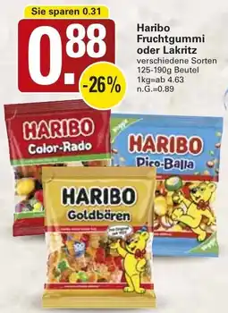 WEZ Haribo Fruchtgummi oder Lakritz Angebot