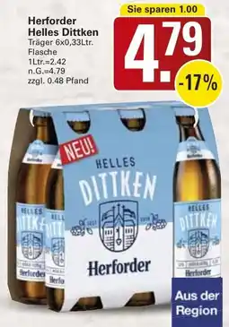 WEZ Herforder Helles Dittken Angebot