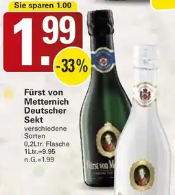 WEZ Fürst von Metternich Deutscher Sekt Angebot