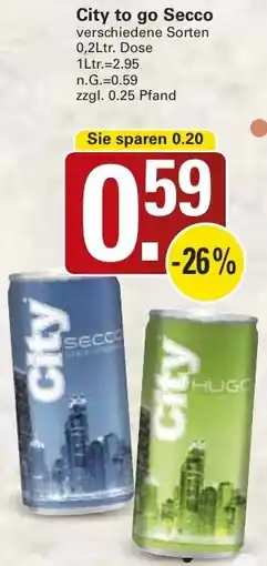 WEZ City to go Secco Angebot