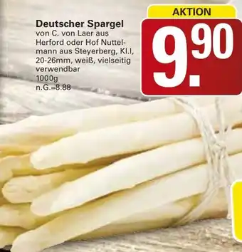 WEZ Deutscher Spargel Angebot