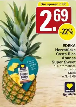 WEZ EDEKA Herzstücke Costa Rica Ananas Super Sweet Angebot