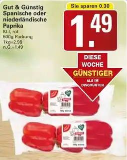 WEZ Gut & Günstig Spanische oder niederländische Paprika Angebot