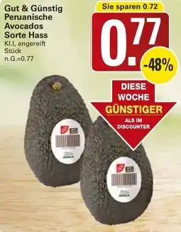 WEZ Gut & Günstig Peruanische Avocados Sorte Hass Angebot