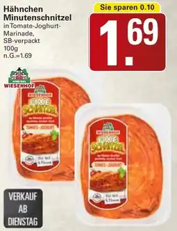 WEZ WIESENHOF Hähnchen Minutenschnitzel Angebot