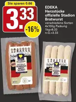 WEZ EDEKA Herzstücke offizielle Stadion Bratwurst Angebot
