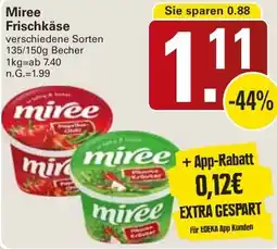 WEZ Miree Frischkäse Angebot