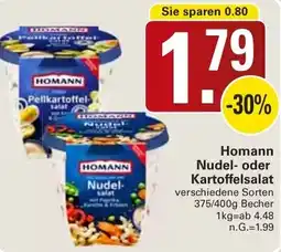 WEZ Homann Nudel- oder Kartoffelsalat Angebot