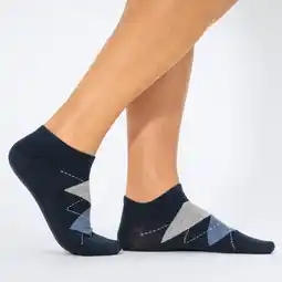 NKD Herren-Sneaker-Socken mit Rautenmuster, 4er-Pack Angebot