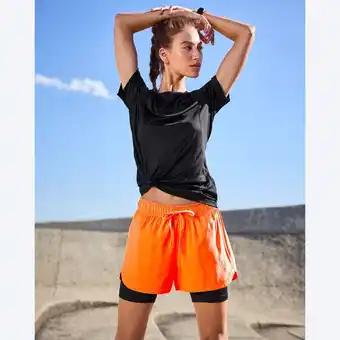 NKD 2-in-1 Damen-Trainingsshorts mit Kordelzug Angebot