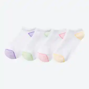 NKD Damen-Sneaker-Socken mit bunter Ferse, 4er-Pack Angebot