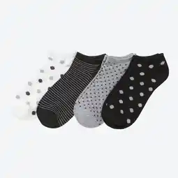 NKD Damen-Sneaker-Socken mit verschiedenen Designs, 4er-Pack Angebot