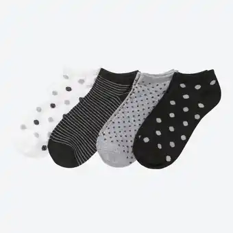 NKD Damen-Sneaker-Socken mit verschiedenen Designs, 4er-Pack Angebot