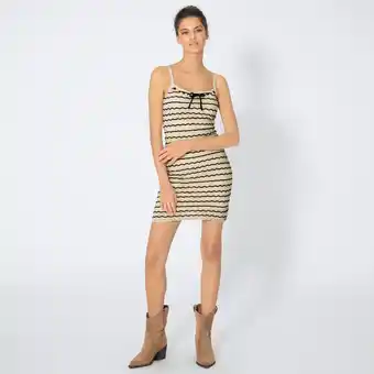 NKD Damen-Kleid Ajouroptik mit Ringelmuster Angebot