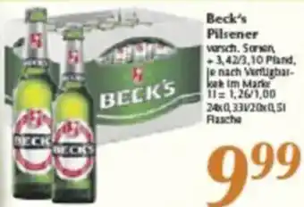 inkoop Beck's Pilsener Angebot