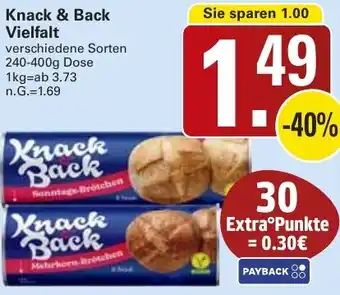 WEZ Knack & Back Vielfalt Angebot