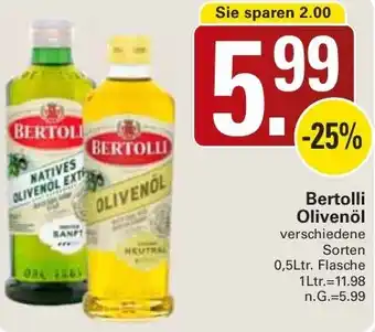 WEZ Bertolli Olivenöl Angebot