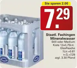 WEZ Staatl. Fachingen Mineralwasser Angebot
