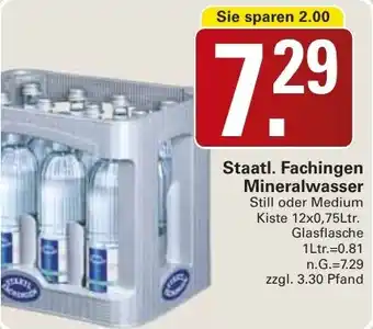 WEZ Staatl. Fachingen Mineralwasser Angebot