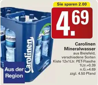 WEZ Carolinen Mineralwasser Angebot