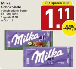 WEZ Milka Schokolade Angebot