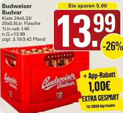 WEZ Budweiser Budvar Angebot
