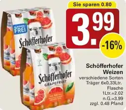 WEZ Schöfferhofer Weizen Angebot